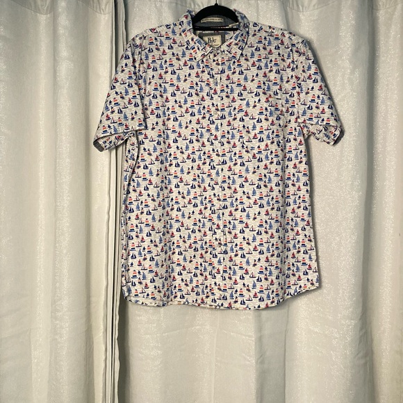 Rebel James & Charli RJC 100% Cotton Shirt XL Happiness Comes In Waves NYC - Picture 1 of 7